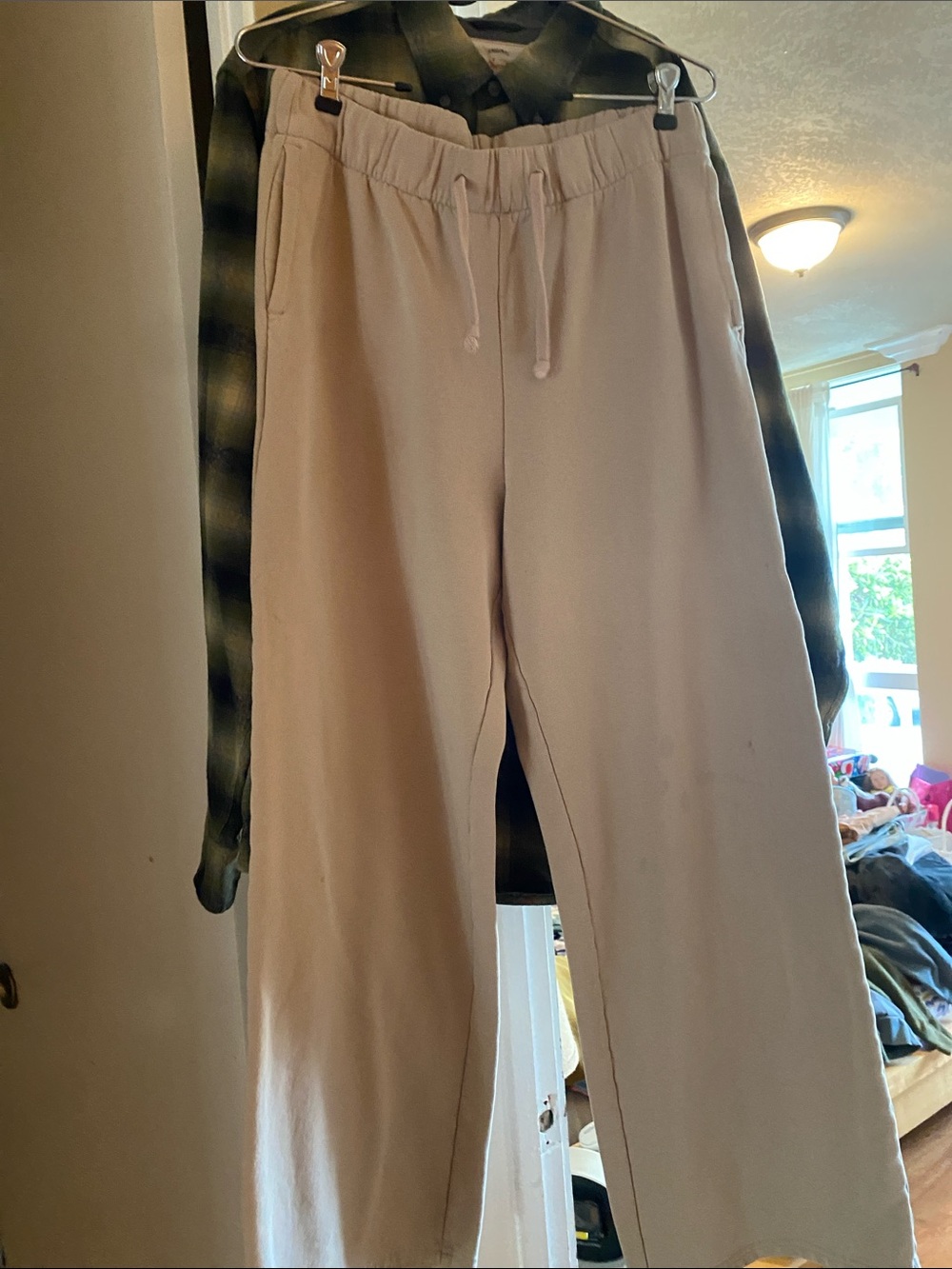 Gilly Hicks Cream Casual Drawstring Pants